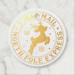 Taggar för favoriter för oljetankern Cute Santa Se<br><div class="desc">Taggar för favoriter för oljetankern Cute Santa Seal North Pole Foil</div>