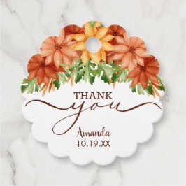 Taggar för favorittaggar för Fall Blommigt Swag Sh Gåvor Etiketter