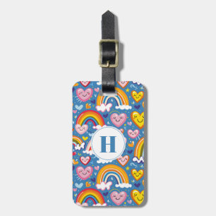 Taggen Rainbows och Hearts Luggage Bagagebricka