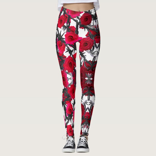Taggiga rosor leggings (Framsida)
