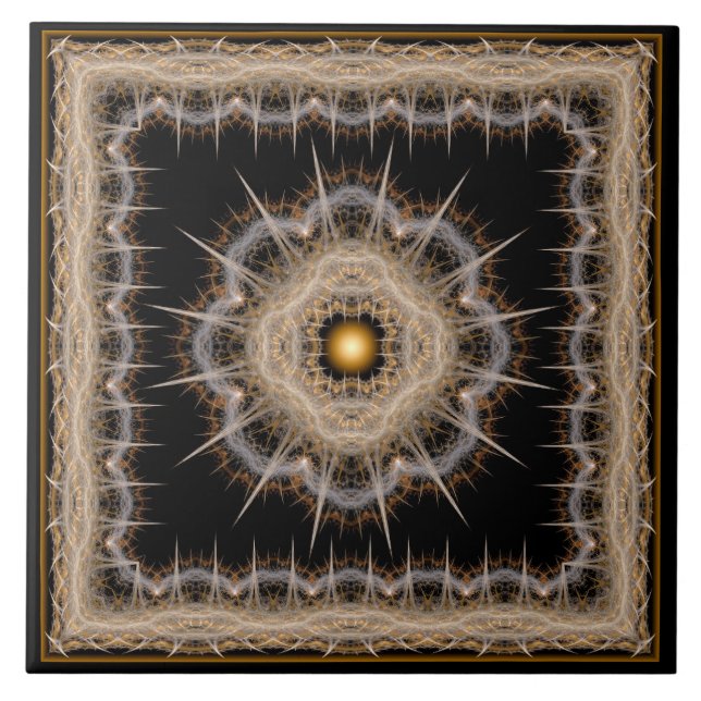 Taggigt fantasistjärnmönster kakelplatta (Framsidan)