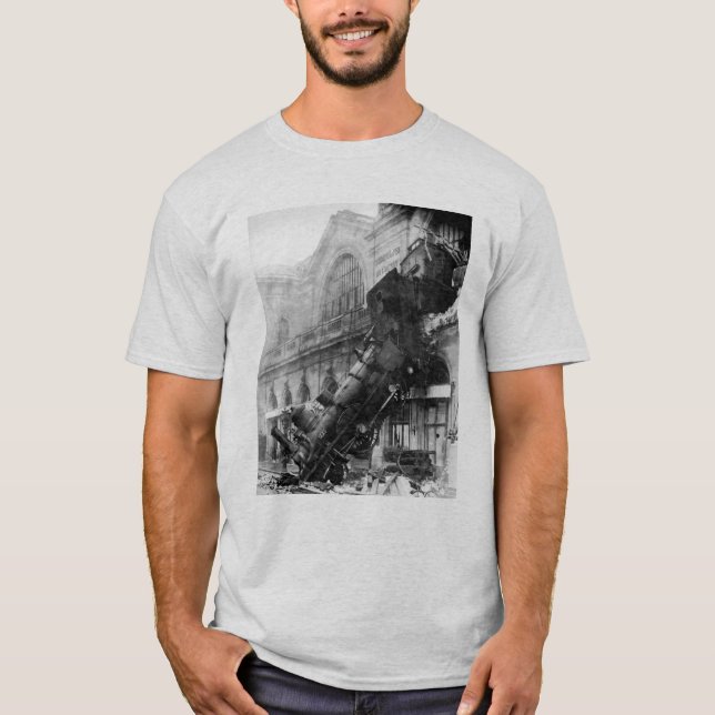 Tåghaveri på Montparnasse (1895) T-shirt (Framsida)