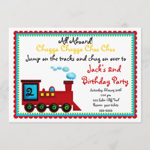 Tåginbjudningar, Choo Choo Inbjudningar