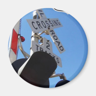 Tågjärnvägkorsning rutt 66 magnet