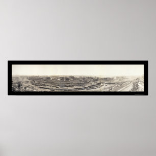 TågKansas City foto 1909 Poster