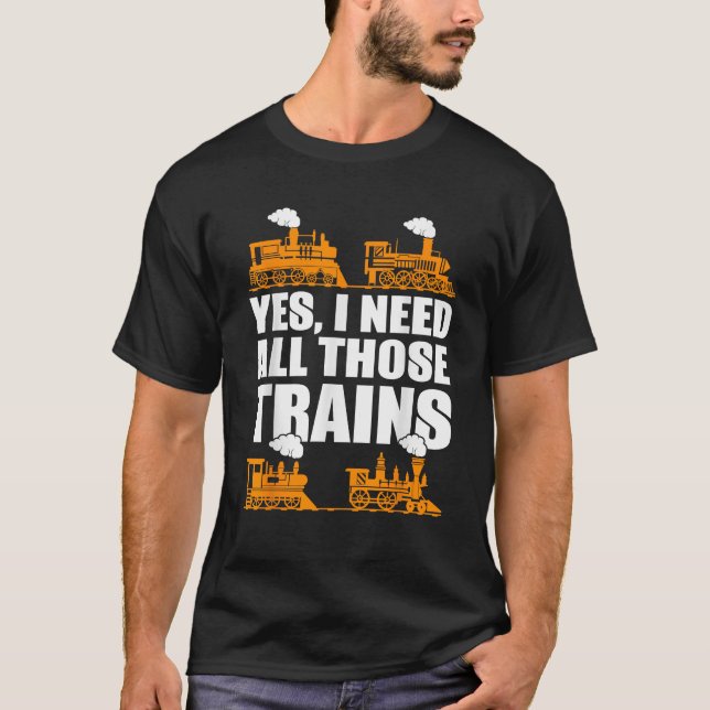 Tågkollektor Rollig Modell Tåg T Shirt (Framsida)