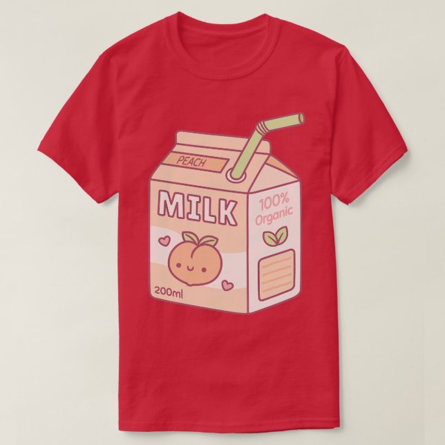 Tåglådan Cute Peach Mjölk T Shirt (Design framsida)