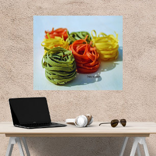 Tagliatelle Pasta Food Art Stretched Kanvastryck