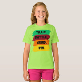Tåglig, Strid, Slita, Vinn motiverande slogan T Shirt