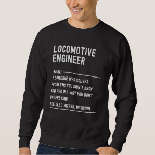 Tågmaskinist Definition T-shirts Roliga Jobb Ti Lång Ärmad Tröja