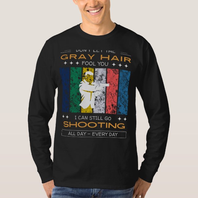 Tagning av Grått Hair, Bullseye Cham T Shirt (Framsida)