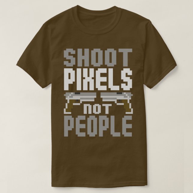 Tagning av pixlar, inte vita t shirt (Design framsida)