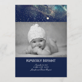 Tagning av Star Starry Night Baby Photo Birth Meddelande