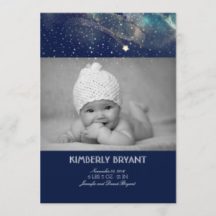 Tagning av Star Starry Night Baby Photo Birth Meddelande