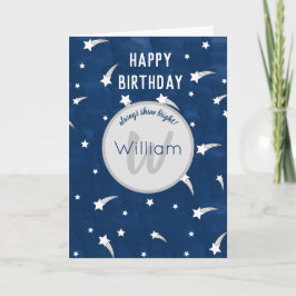 Tagning av stjärnor Blå vattenfärgsmagasin Kort