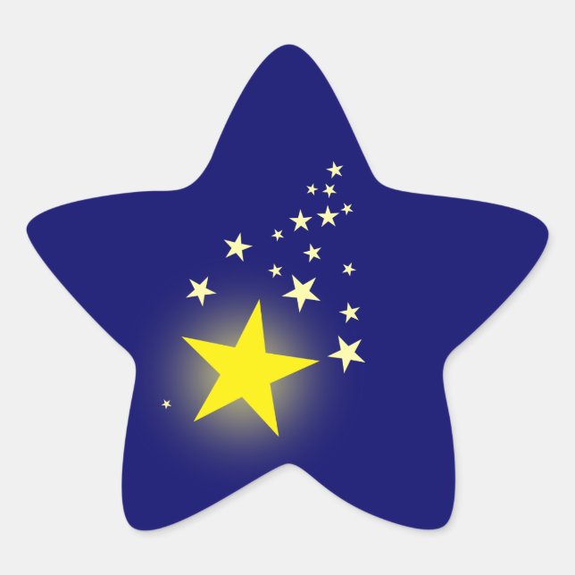 Tagning av stjärnor stjärnformat klistermärke (Framsida)