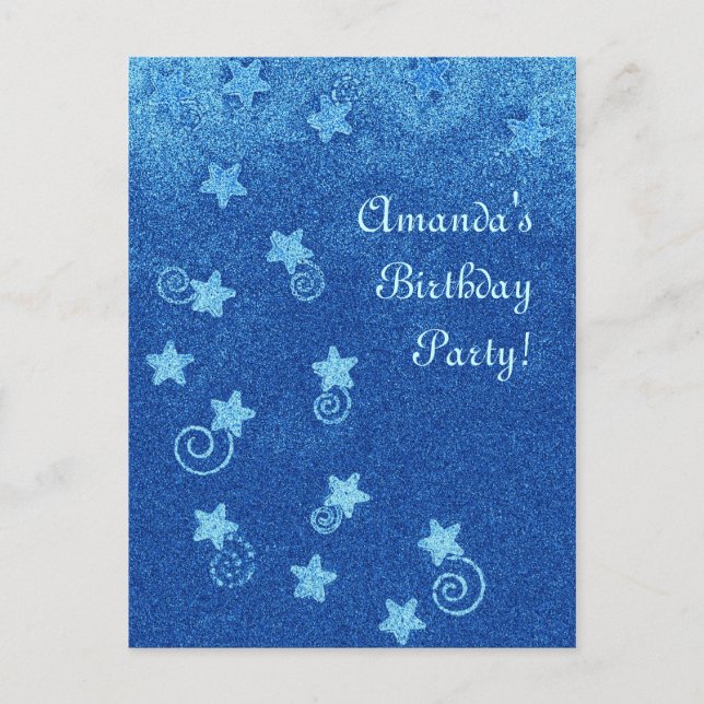 Tagning av stjärnor vykort (Framsida)