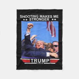 Tagning gör mig starkare Donald Trump 2024 Fleecefilt