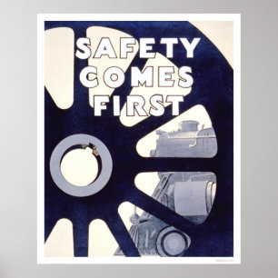 Tågsäkerhet första 1937 WPA Poster