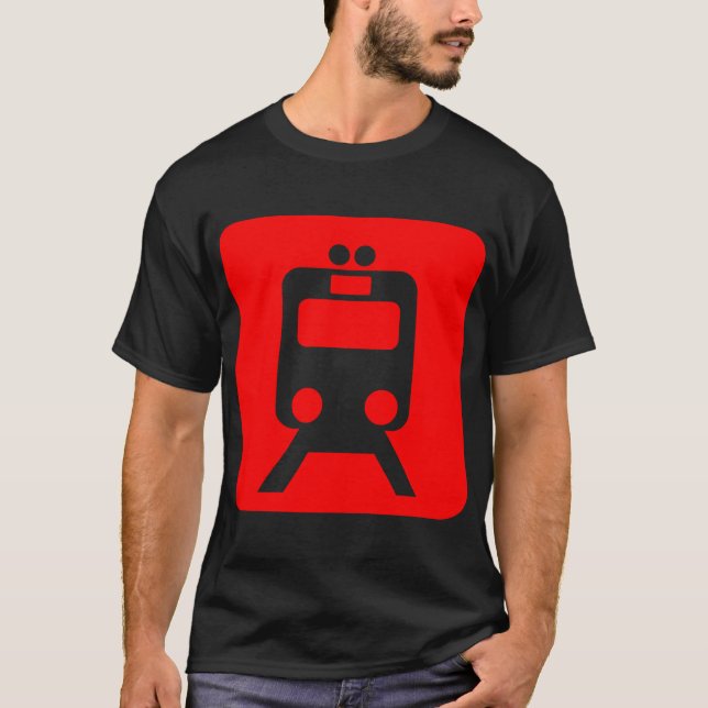 Tågskylt - Röd T Shirt (Framsida)