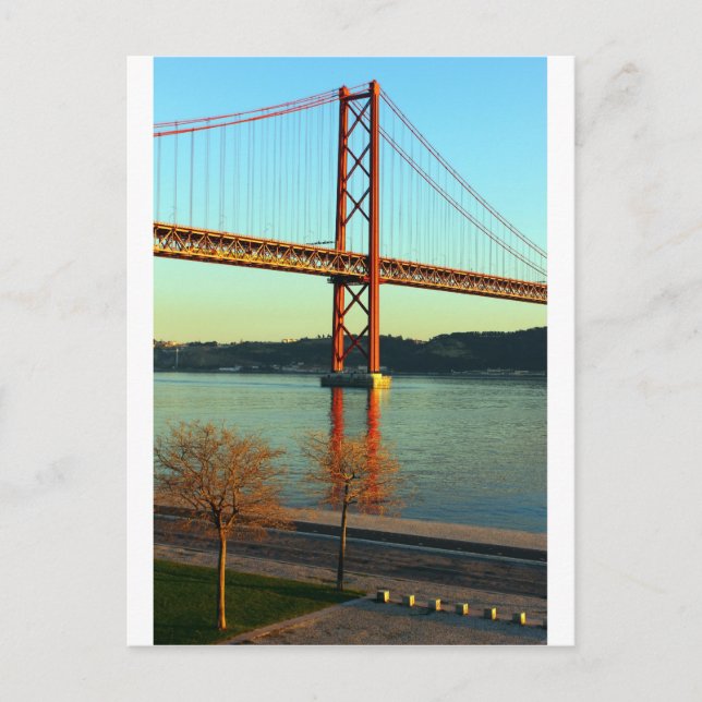 Tagus bridge, Lissabon, Portugal Vykort (Framsida)