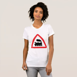 Tågvägmärkekvinna T-tröja T Shirt