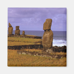 Tahai-plattformen Moai-staty Abstrakt påsk Magnet