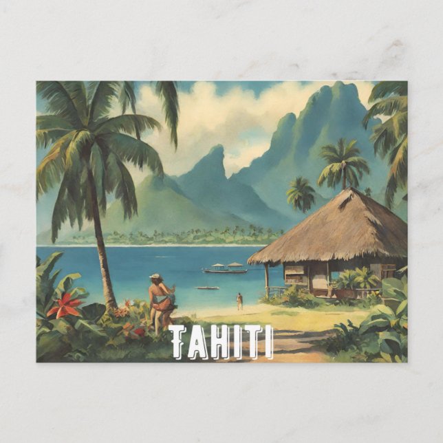 Tahiti (2) vykort (Framsida)