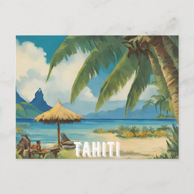 Tahiti (4) vykort (Framsida)