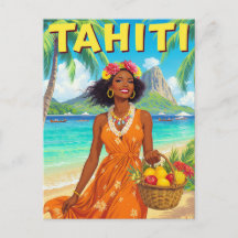 Tahiti Beach Beauty Retro Konst