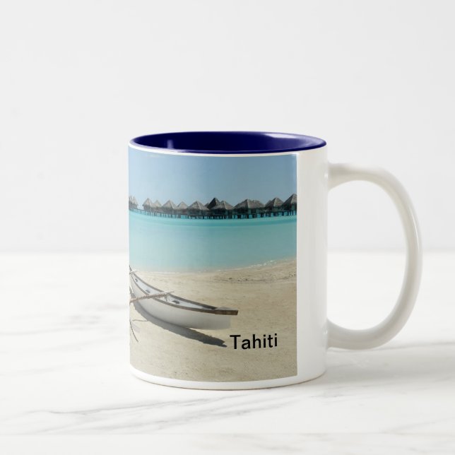 Tahiti Bora Bora strandmugg Två-Tonad Mugg (Höger)