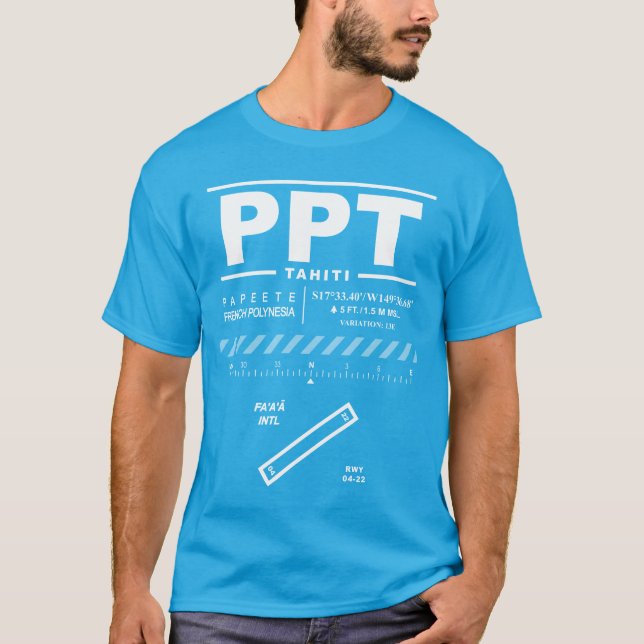 Tahiti Faaa Internationell flygplats PPT-Shirt T Shirt (Framsida)