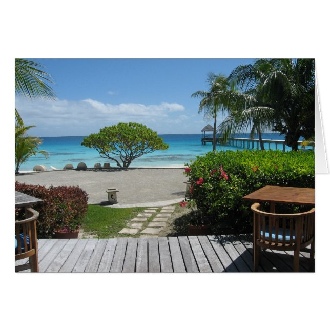 Tahiti Getaway Hälsningskort (Framsidan Horizontal)