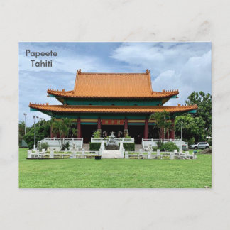 Tahiti, kinesisk Kanti-Temple of Tahiti, Papeete Vykort