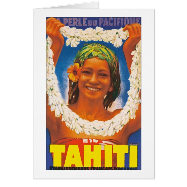 Tahiti ~ La Perle du Pacifique Hälsningskort (Framsidan)