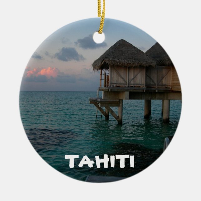 Tahiti Lagoon Festive Circle Ornament (Framsidan)
