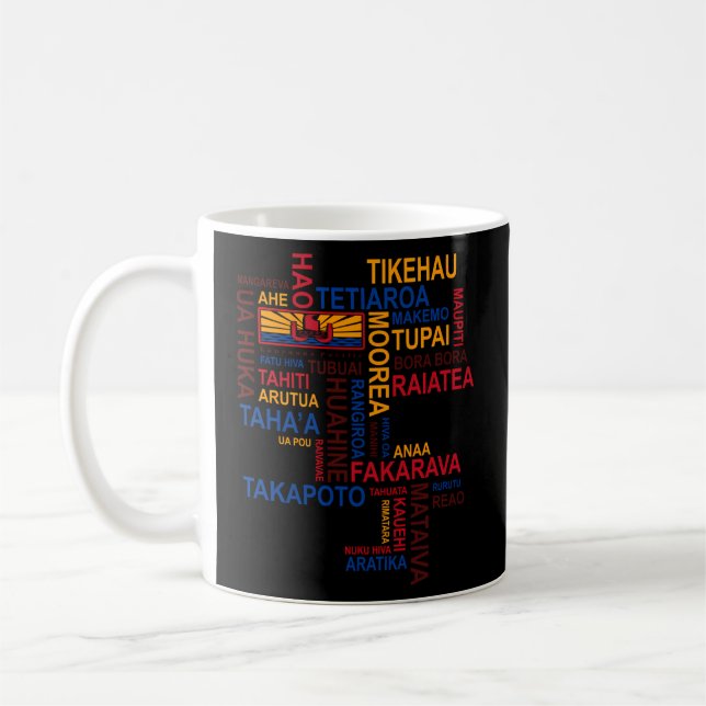 Tahiti och hennes öar i Fransk Polynesien Kaffemugg (Vänster)