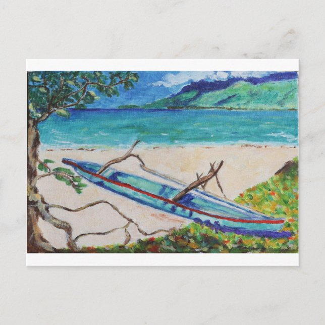 Tahiti Outriggger Vykort (Framsida)