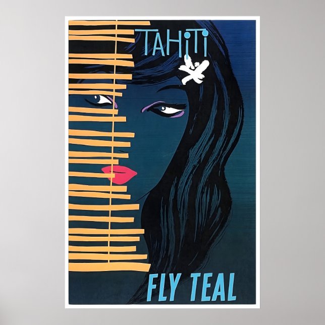 Tahiti Resoreraffisch Franska Polynesien Konst Tah Poster (Framsidan)