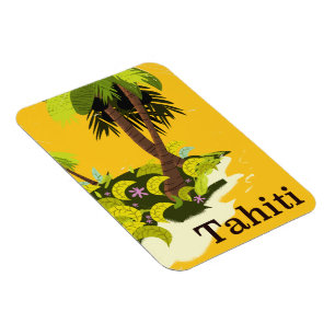 Tahiti Retro-reseaffisch Magnet