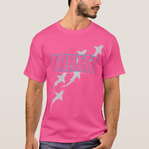 Tahiti Shark Dyka Dyka med hajar T Shirt