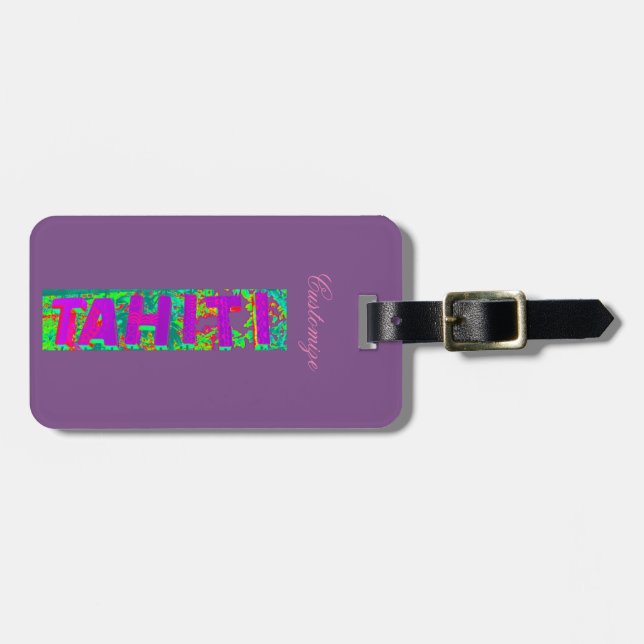 Tahiti Sign Thunder_Cove Bagagebricka (Horisontell Framsida)