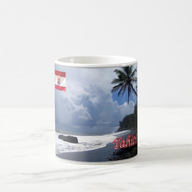 Tahiti - Strand - Franska Polynesien - Kaffemugg (Center)