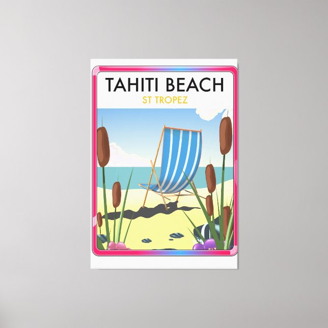 Tahiti strand st tropez canvastryck (Framsida)