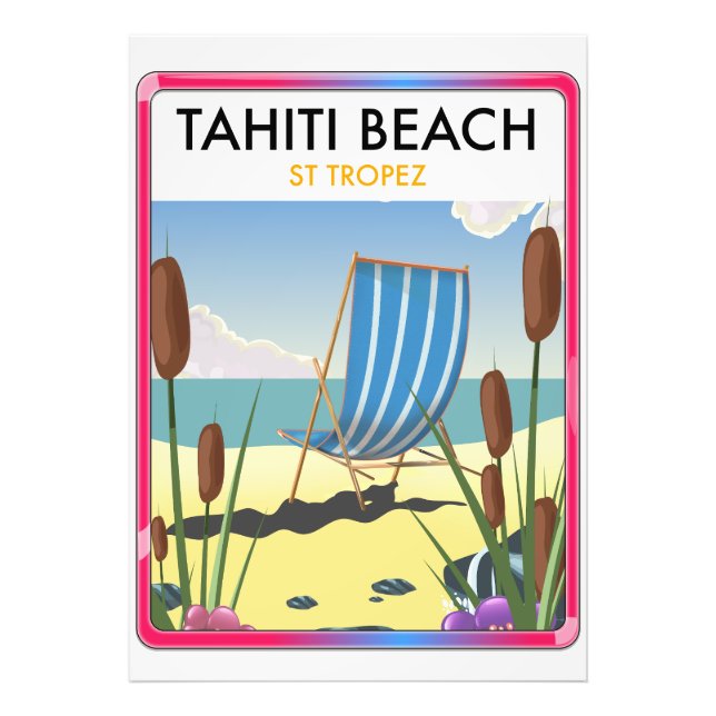 Tahiti strand st tropez fototryck (Framsidan)