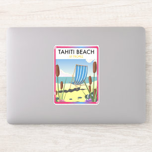 Tahiti strand st tropez klistermärken