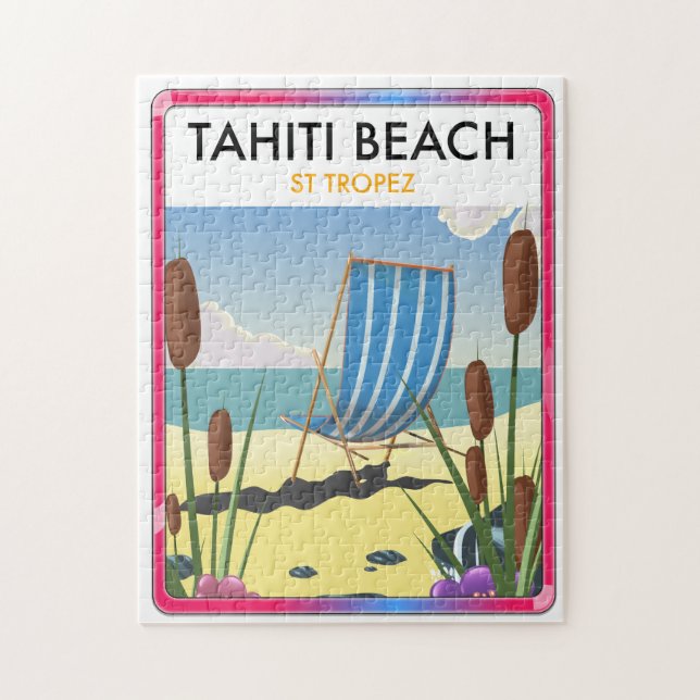 Tahiti strand st tropez pussel (Vertikal)