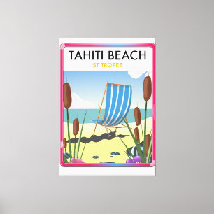 Tahiti strand sttropez canvastryck