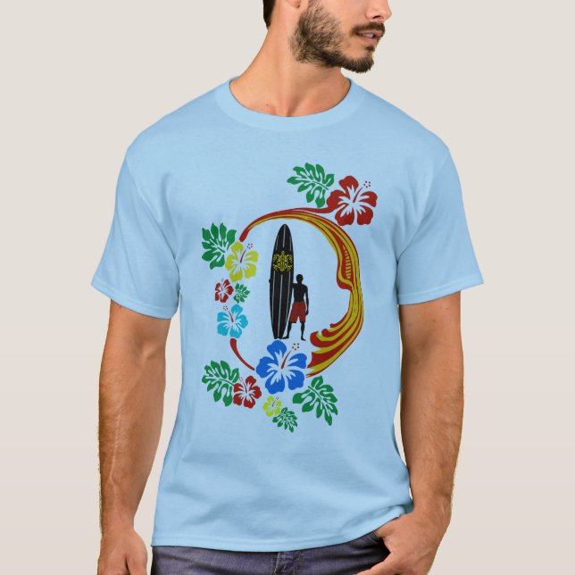 tahiti surfadesign t-shirt (Framsida)