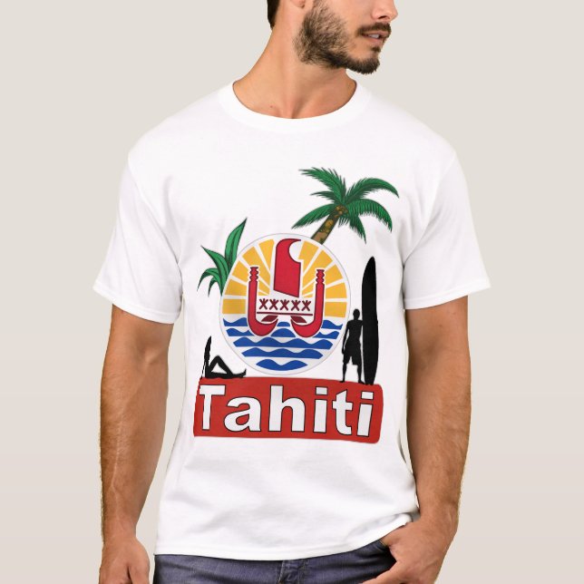 tahiti surfadesign tee shirt (Framsida)